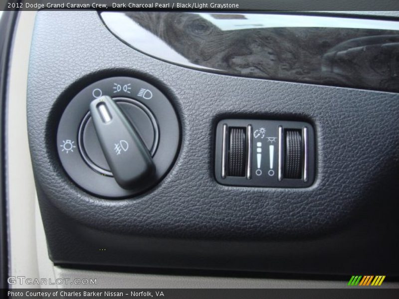 Dark Charcoal Pearl / Black/Light Graystone 2012 Dodge Grand Caravan Crew