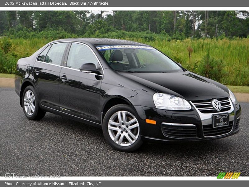 Black Uni / Anthracite 2009 Volkswagen Jetta TDI Sedan
