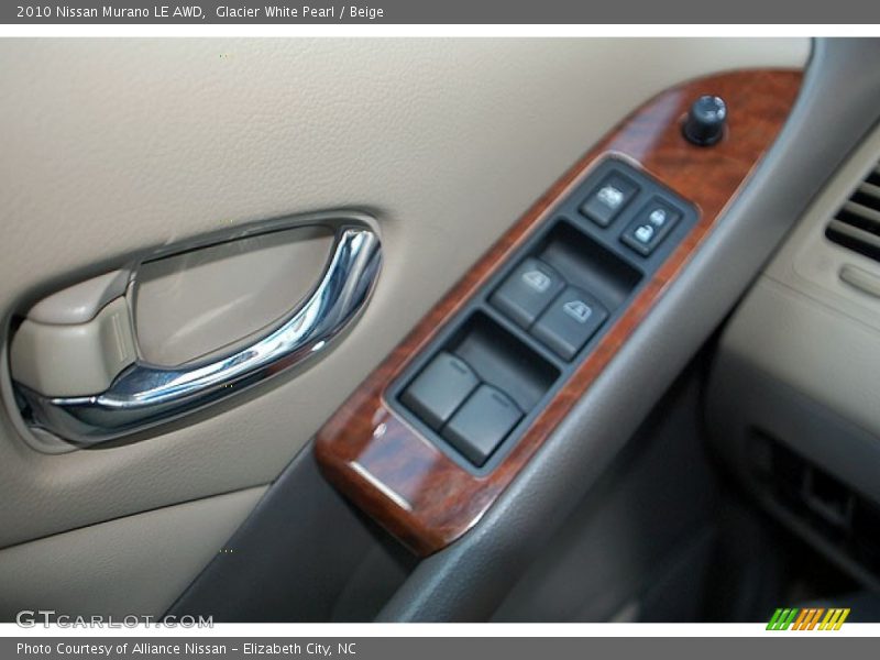Glacier White Pearl / Beige 2010 Nissan Murano LE AWD