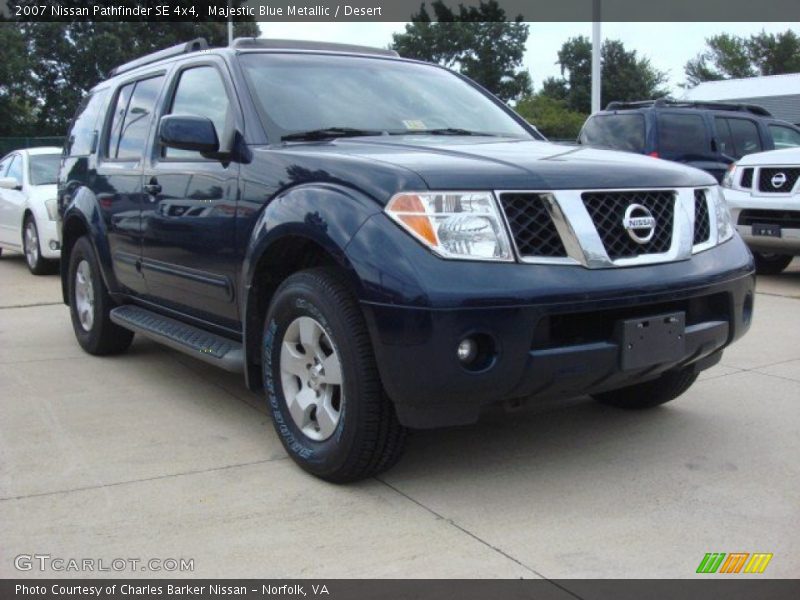 Majestic Blue Metallic / Desert 2007 Nissan Pathfinder SE 4x4
