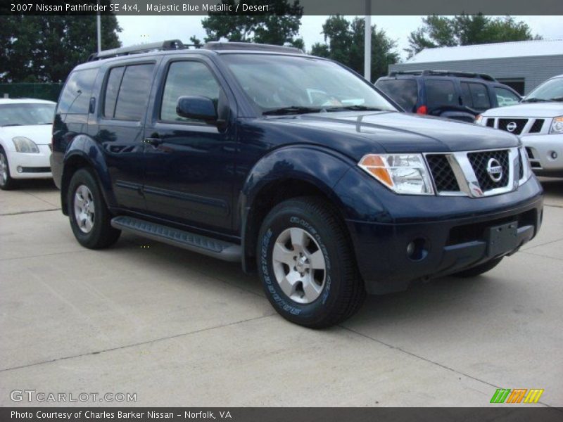 Majestic Blue Metallic / Desert 2007 Nissan Pathfinder SE 4x4