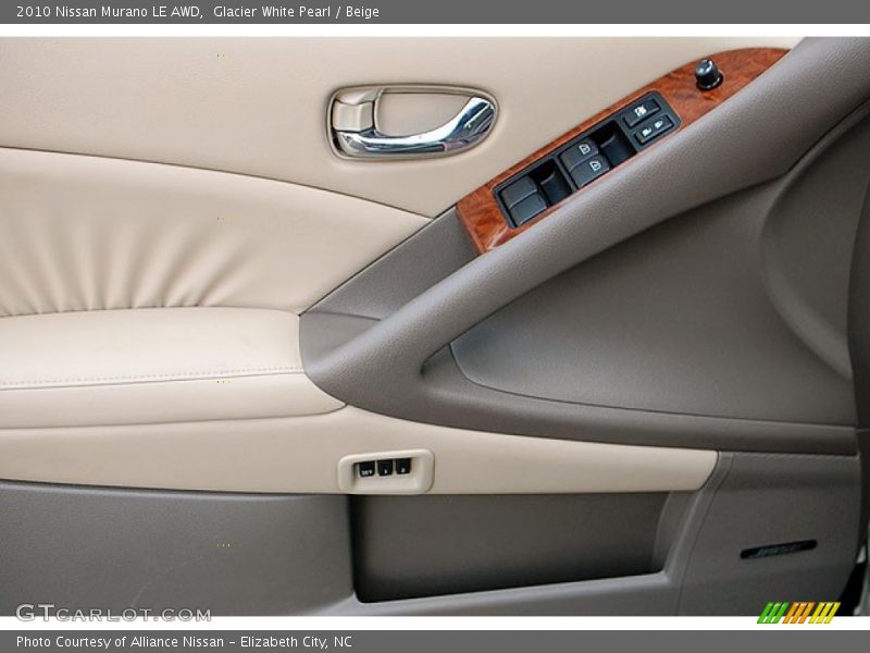 Glacier White Pearl / Beige 2010 Nissan Murano LE AWD