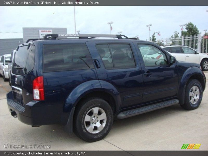 Majestic Blue Metallic / Desert 2007 Nissan Pathfinder SE 4x4