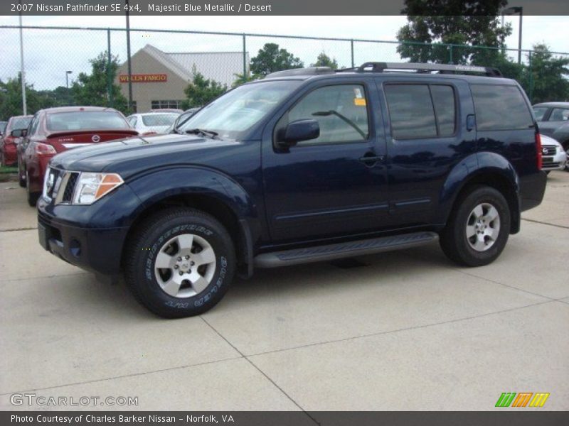 Majestic Blue Metallic / Desert 2007 Nissan Pathfinder SE 4x4