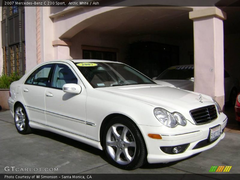 Arctic White / Ash 2007 Mercedes-Benz C 230 Sport