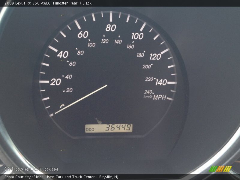 Tungsten Pearl / Black 2009 Lexus RX 350 AWD