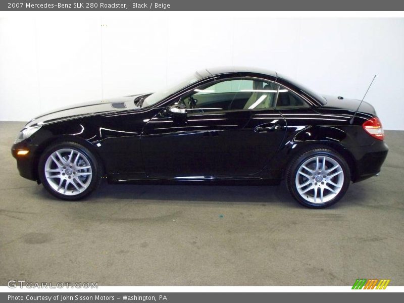 Black / Beige 2007 Mercedes-Benz SLK 280 Roadster