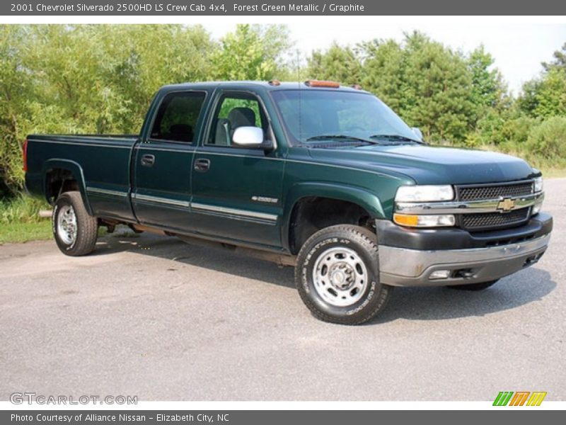 Forest Green Metallic / Graphite 2001 Chevrolet Silverado 2500HD LS Crew Cab 4x4