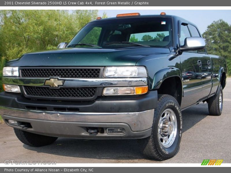 Forest Green Metallic / Graphite 2001 Chevrolet Silverado 2500HD LS Crew Cab 4x4