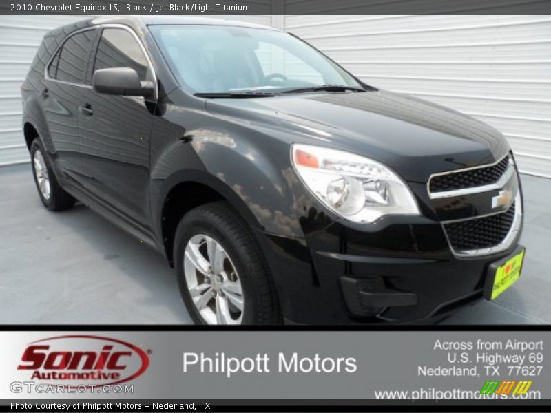 Black / Jet Black/Light Titanium 2010 Chevrolet Equinox LS