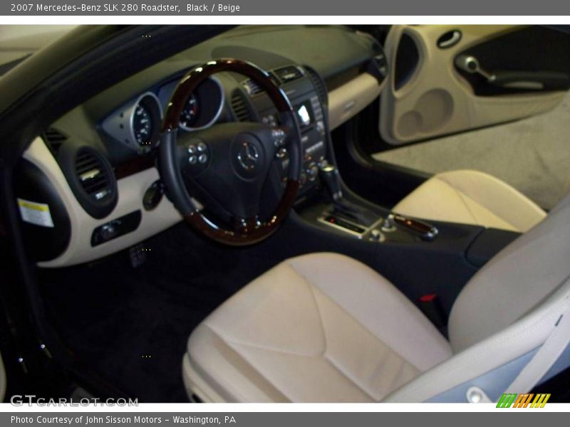 Black / Beige 2007 Mercedes-Benz SLK 280 Roadster