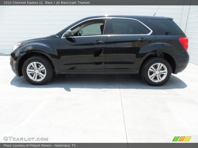 Black / Jet Black/Light Titanium 2010 Chevrolet Equinox LS