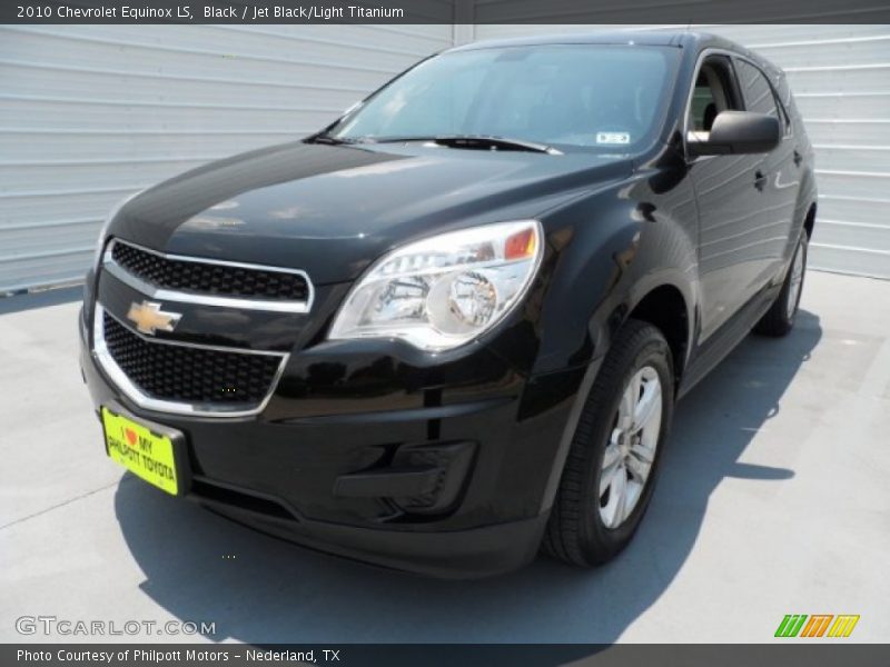 Black / Jet Black/Light Titanium 2010 Chevrolet Equinox LS