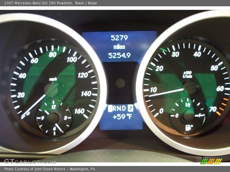 Black / Beige 2007 Mercedes-Benz SLK 280 Roadster