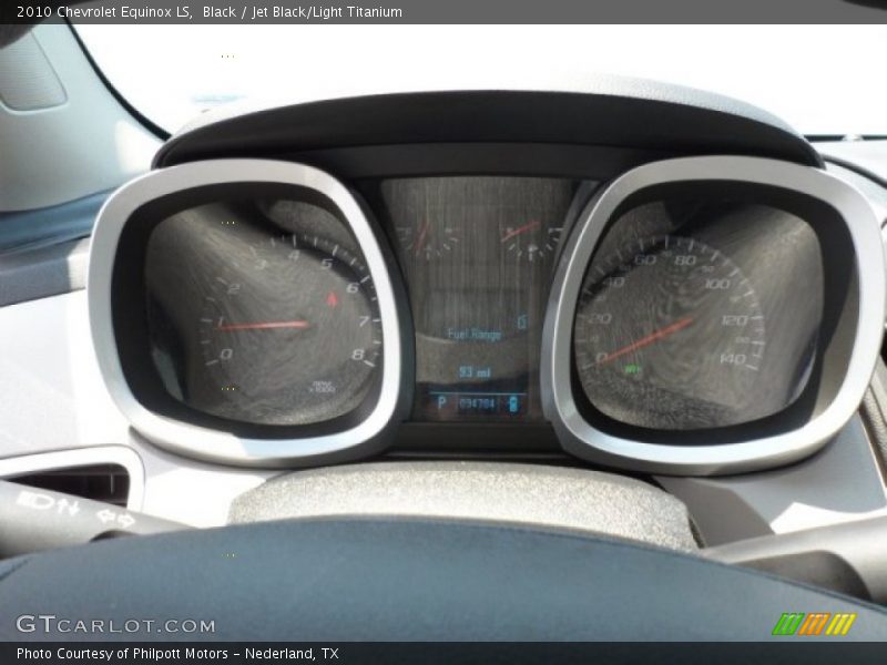 Black / Jet Black/Light Titanium 2010 Chevrolet Equinox LS