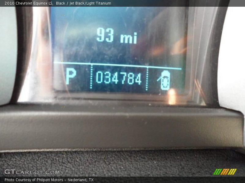 Black / Jet Black/Light Titanium 2010 Chevrolet Equinox LS