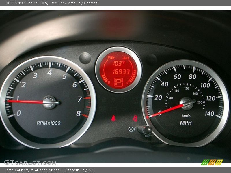 Red Brick Metallic / Charcoal 2010 Nissan Sentra 2.0 S