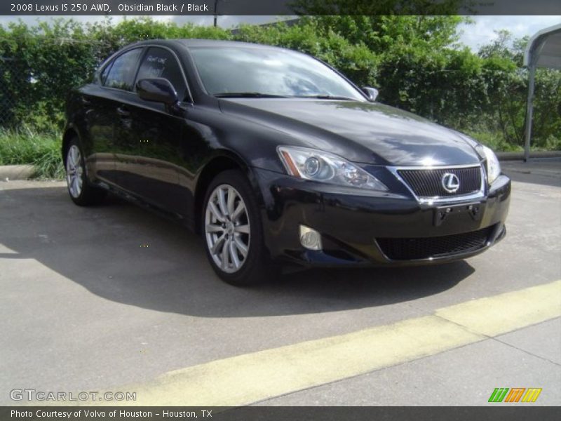 Obsidian Black / Black 2008 Lexus IS 250 AWD