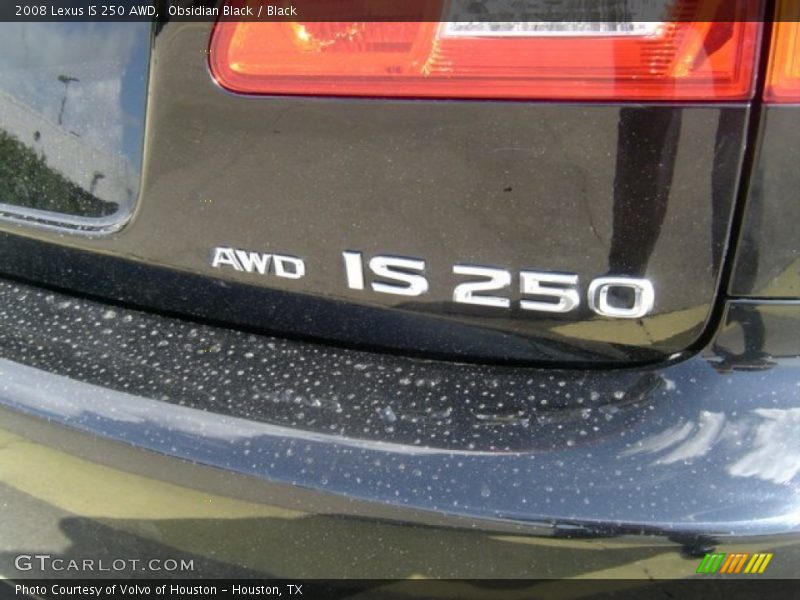 Obsidian Black / Black 2008 Lexus IS 250 AWD