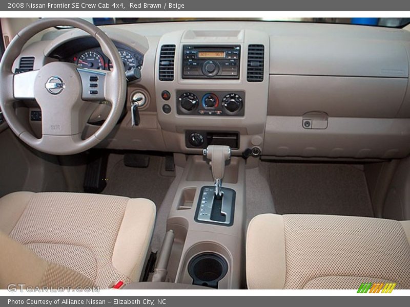 Red Brawn / Beige 2008 Nissan Frontier SE Crew Cab 4x4