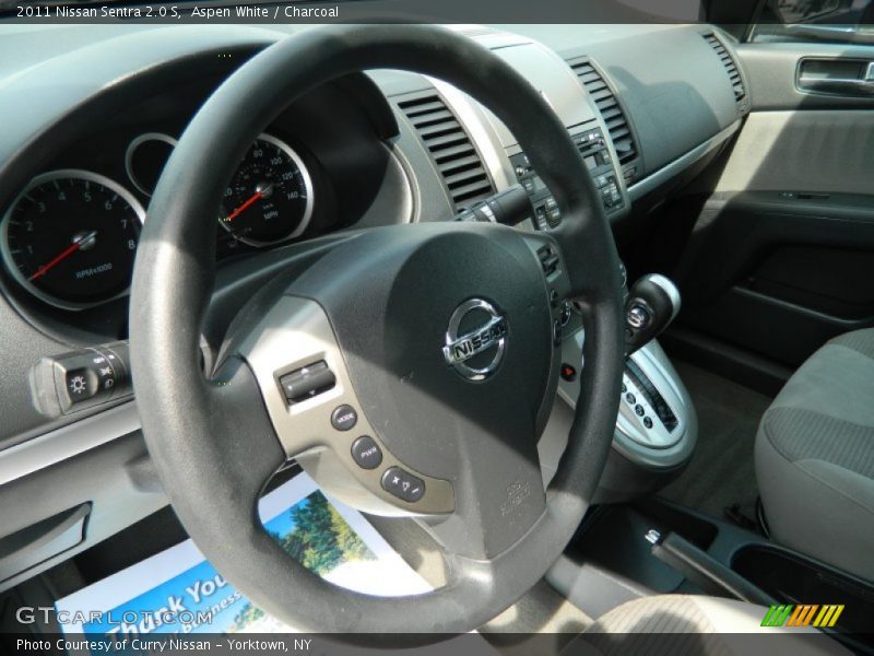 Aspen White / Charcoal 2011 Nissan Sentra 2.0 S
