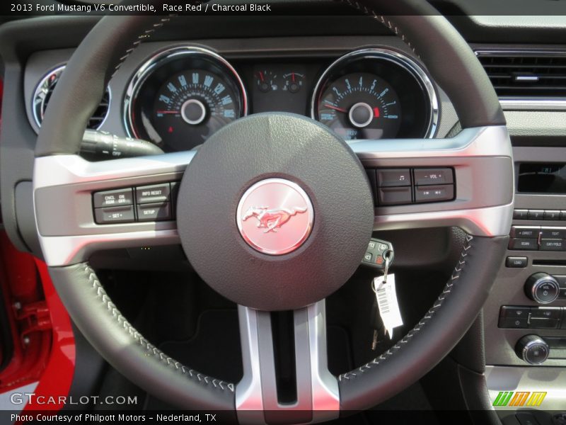 Race Red / Charcoal Black 2013 Ford Mustang V6 Convertible