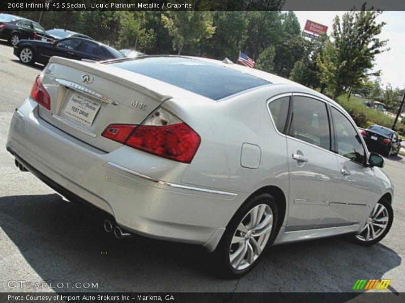 Liquid Platinum Metallic / Graphite 2008 Infiniti M 45 S Sedan