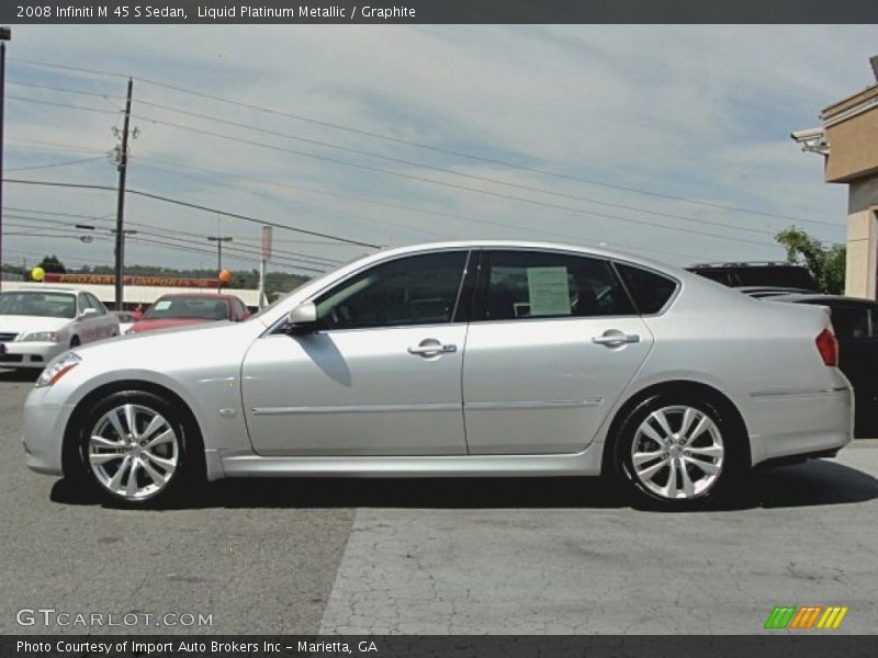 Liquid Platinum Metallic / Graphite 2008 Infiniti M 45 S Sedan