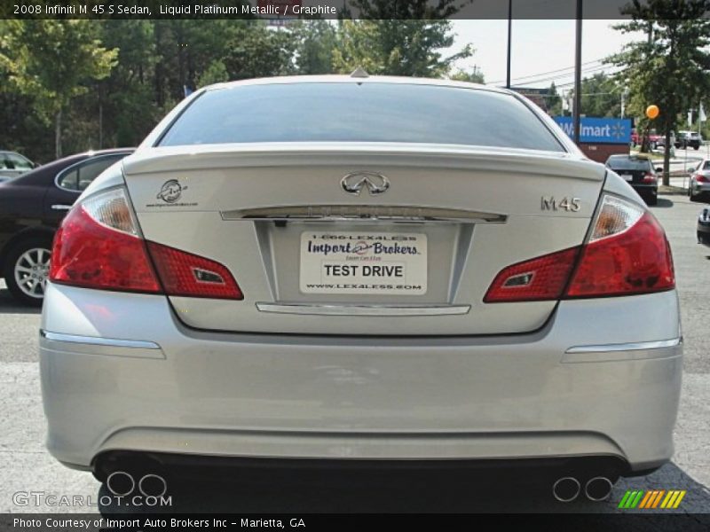 Liquid Platinum Metallic / Graphite 2008 Infiniti M 45 S Sedan