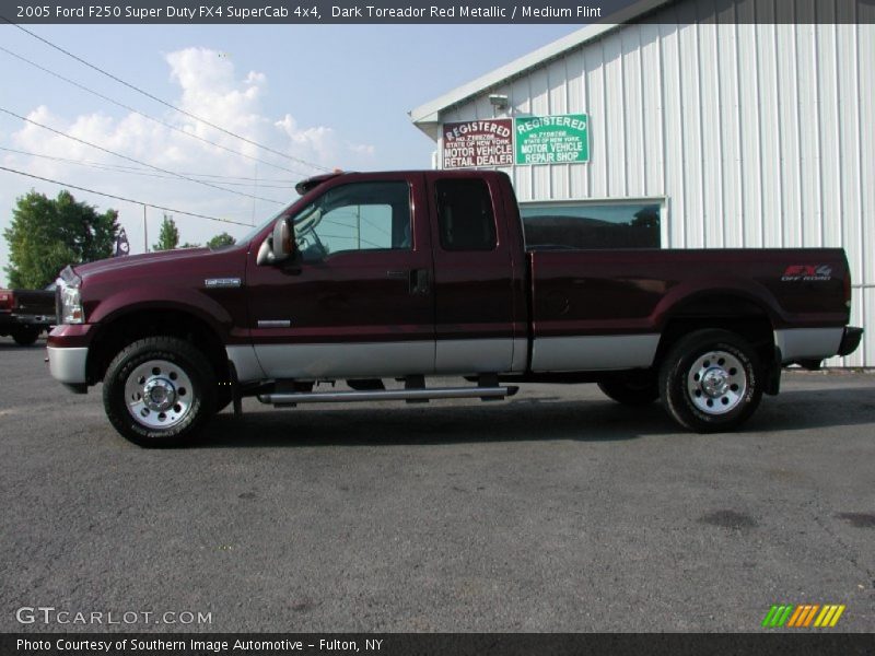 Dark Toreador Red Metallic / Medium Flint 2005 Ford F250 Super Duty FX4 SuperCab 4x4