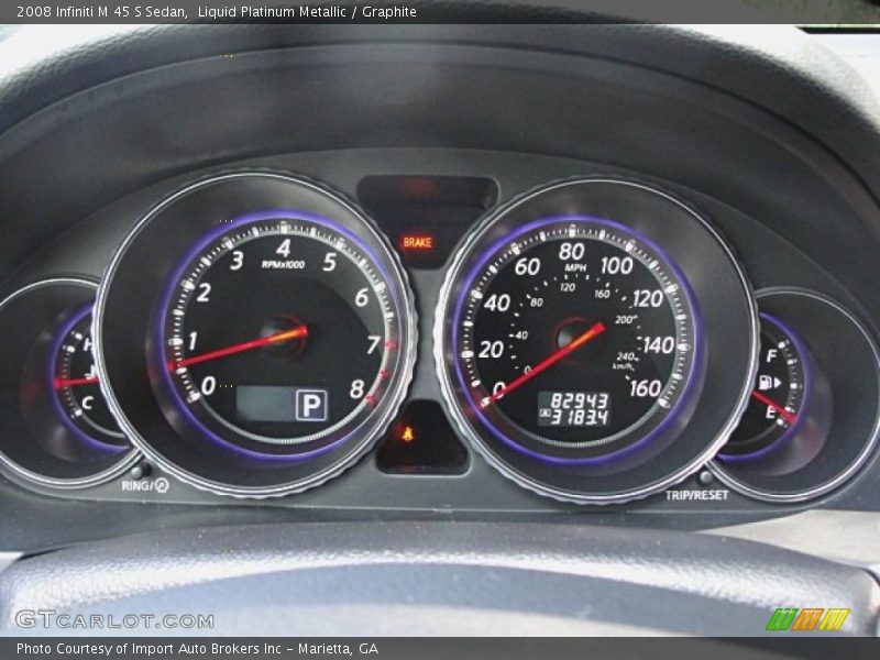 Liquid Platinum Metallic / Graphite 2008 Infiniti M 45 S Sedan