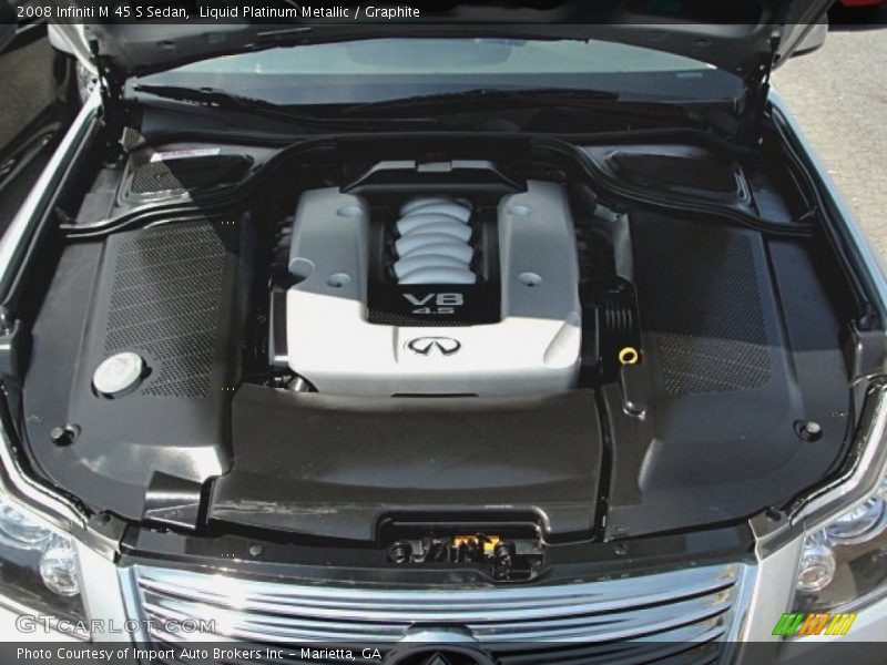 Liquid Platinum Metallic / Graphite 2008 Infiniti M 45 S Sedan