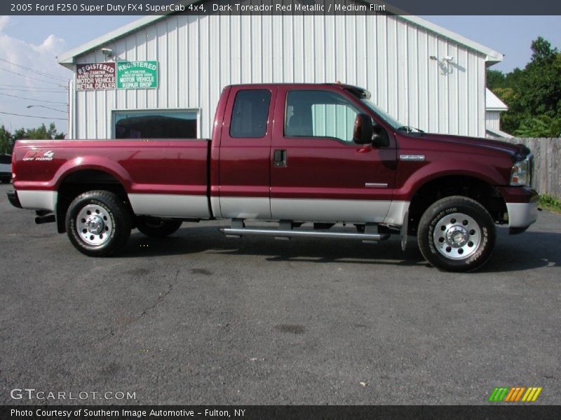 Dark Toreador Red Metallic / Medium Flint 2005 Ford F250 Super Duty FX4 SuperCab 4x4