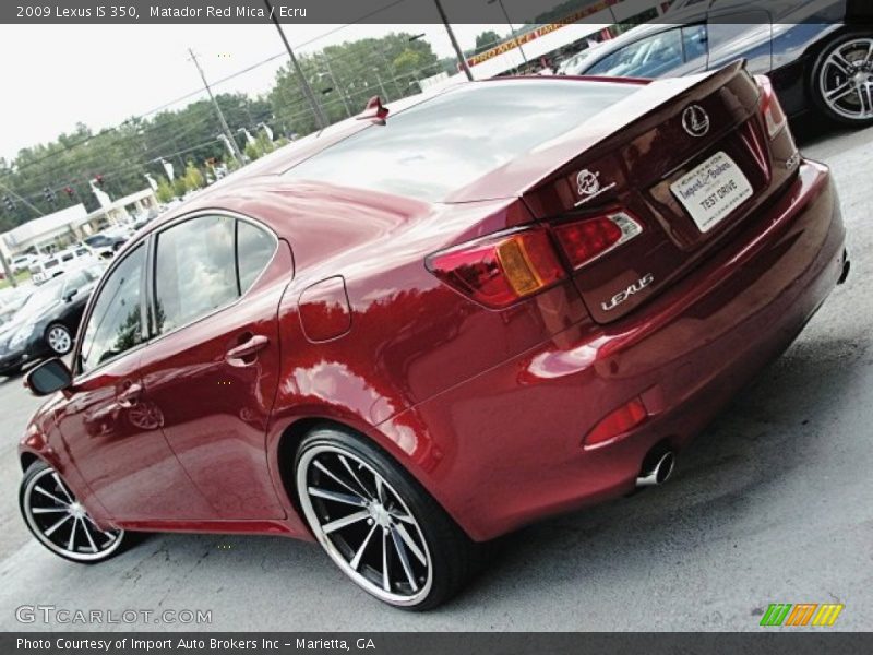 Matador Red Mica / Ecru 2009 Lexus IS 350