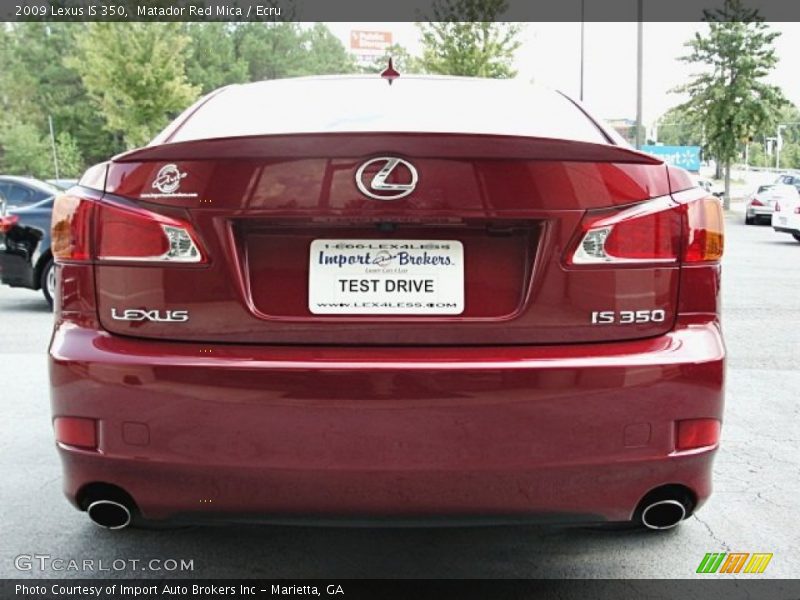 Matador Red Mica / Ecru 2009 Lexus IS 350