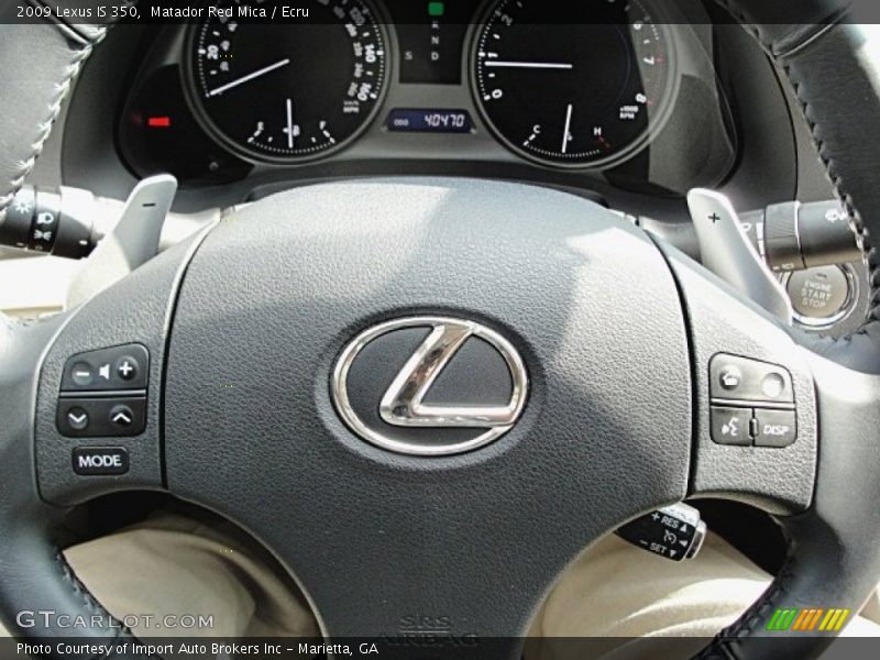 Matador Red Mica / Ecru 2009 Lexus IS 350