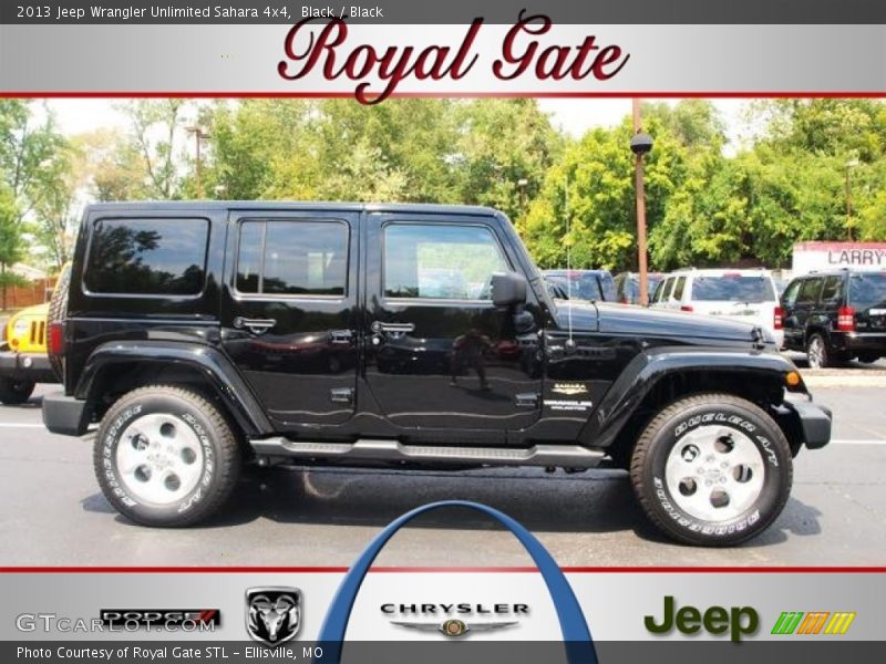 Black / Black 2013 Jeep Wrangler Unlimited Sahara 4x4