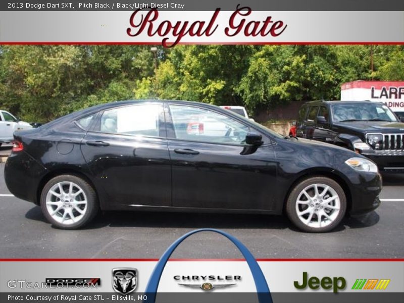 Pitch Black / Black/Light Diesel Gray 2013 Dodge Dart SXT