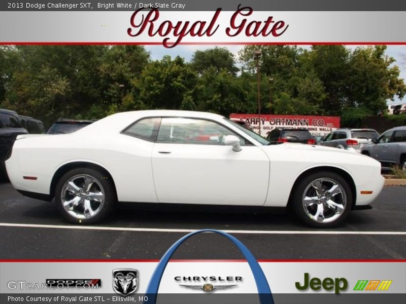 Bright White / Dark Slate Gray 2013 Dodge Challenger SXT