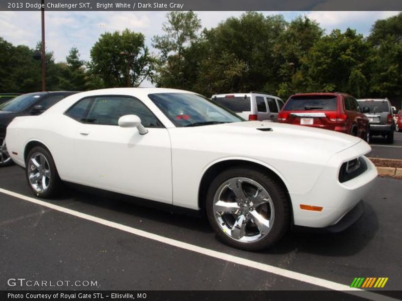 Bright White / Dark Slate Gray 2013 Dodge Challenger SXT