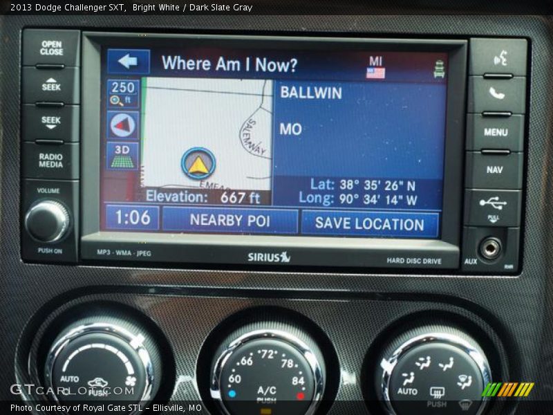 Bright White / Dark Slate Gray 2013 Dodge Challenger SXT