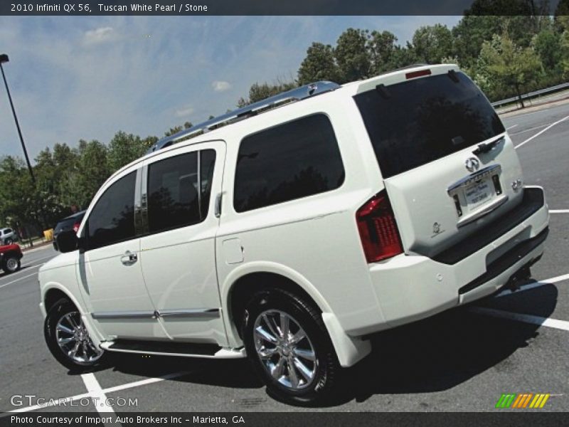 Tuscan White Pearl / Stone 2010 Infiniti QX 56