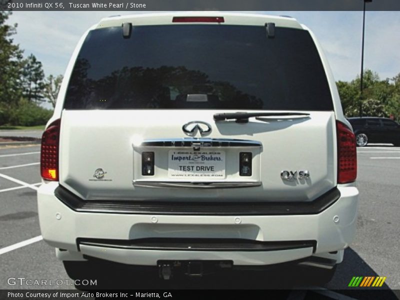 Tuscan White Pearl / Stone 2010 Infiniti QX 56