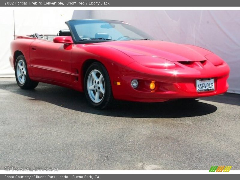 Bright Red / Ebony Black 2002 Pontiac Firebird Convertible