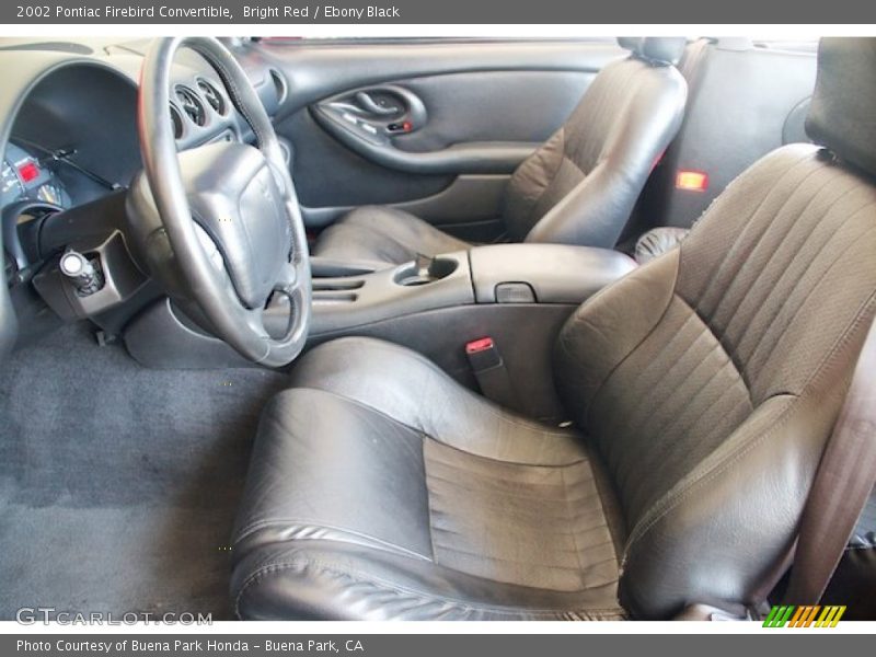 Bright Red / Ebony Black 2002 Pontiac Firebird Convertible