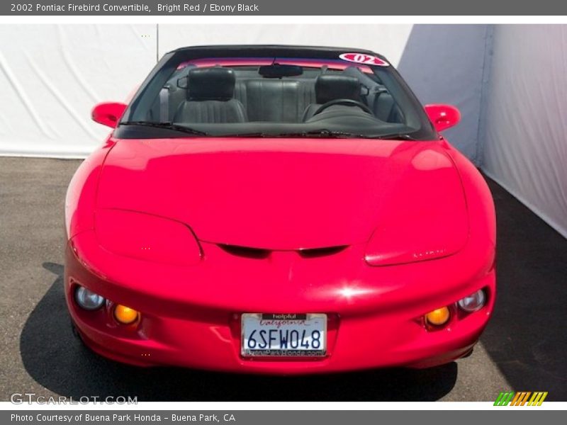 Bright Red / Ebony Black 2002 Pontiac Firebird Convertible