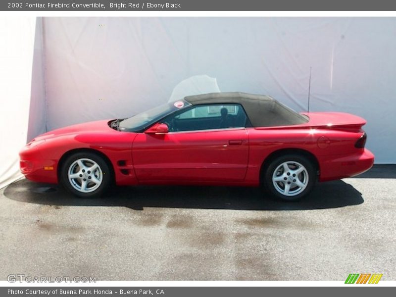Bright Red / Ebony Black 2002 Pontiac Firebird Convertible