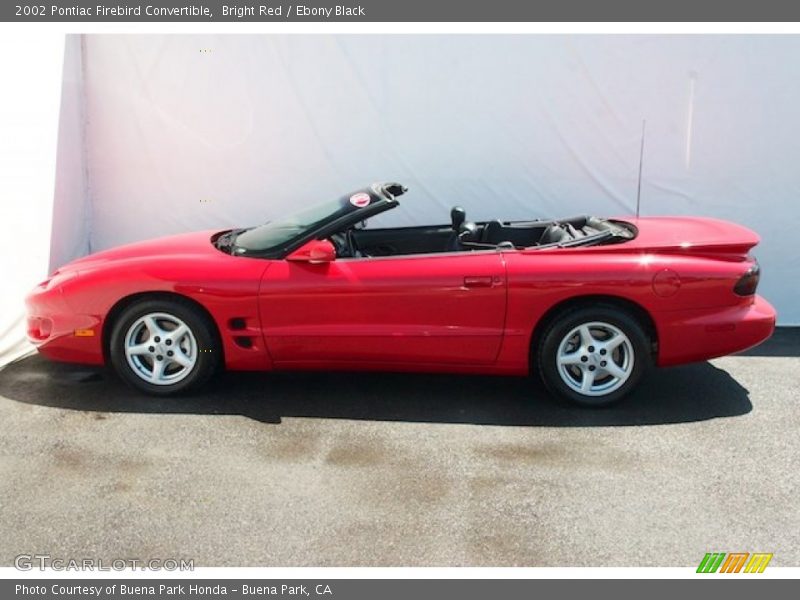 Bright Red / Ebony Black 2002 Pontiac Firebird Convertible