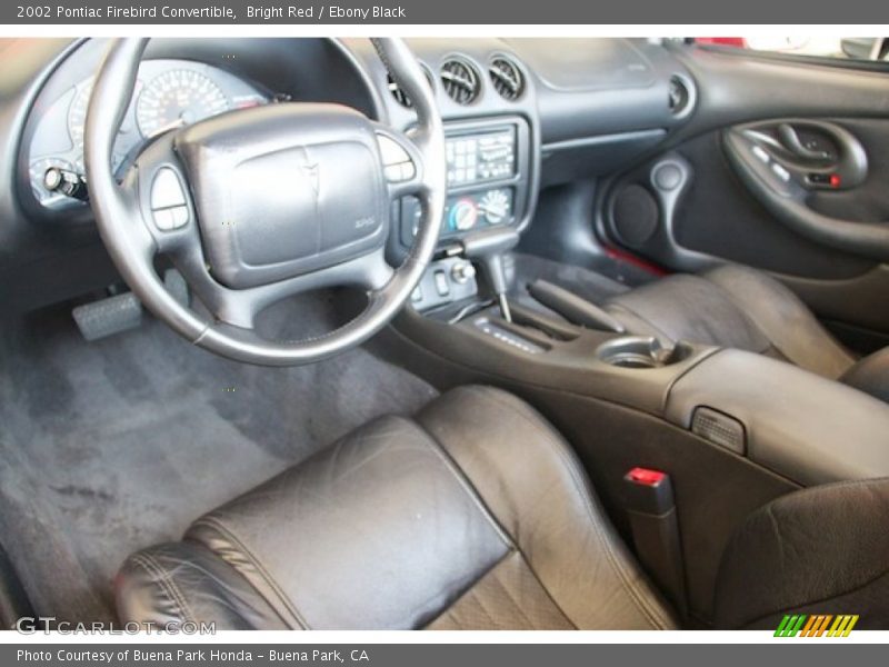 Bright Red / Ebony Black 2002 Pontiac Firebird Convertible