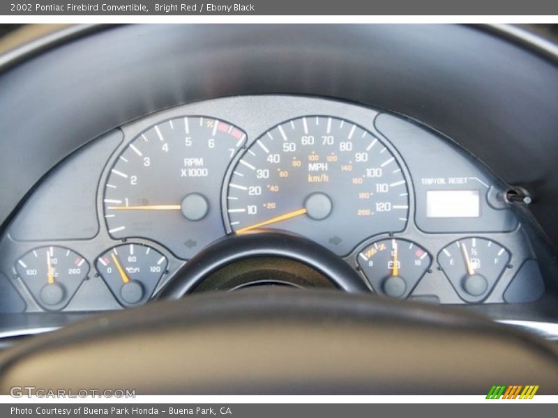 Bright Red / Ebony Black 2002 Pontiac Firebird Convertible